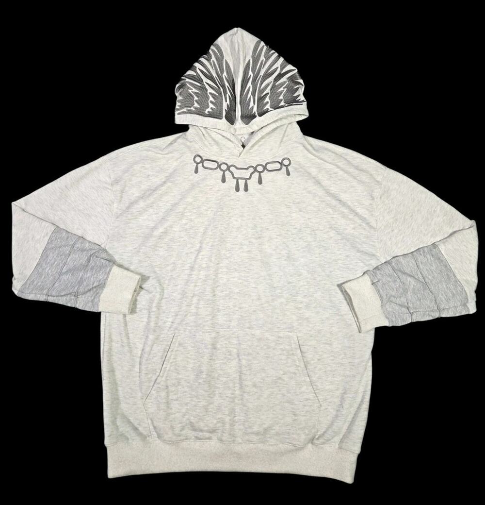 Jujutsu Kaisen Ten Shadows Pullover Hoodie Embroidered Anime Streetwear Gray XL